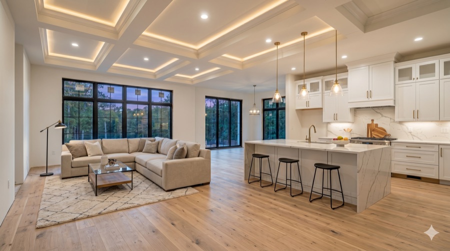 Finished interior
